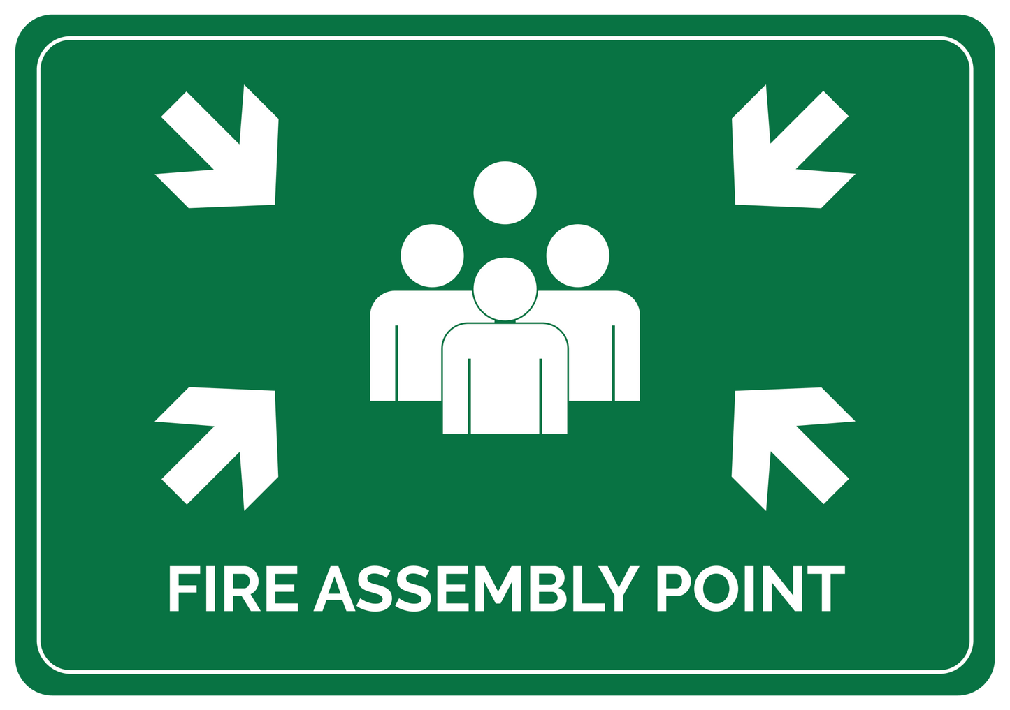 Fire assembly point - Pictogram vinyl sticker - Ricard Pictogram stickers -