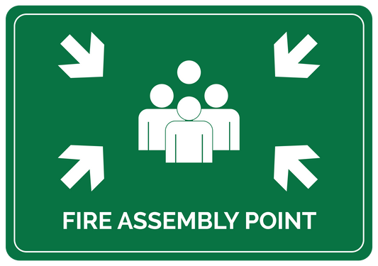 Fire assembly point - Pictogram vinyl sticker - Ricard Pictogram stickers -