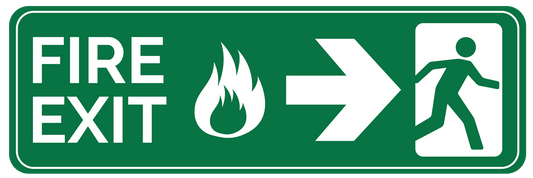 Fire Exit sticker arrow right sticker - Ricard Pictogram stickers -