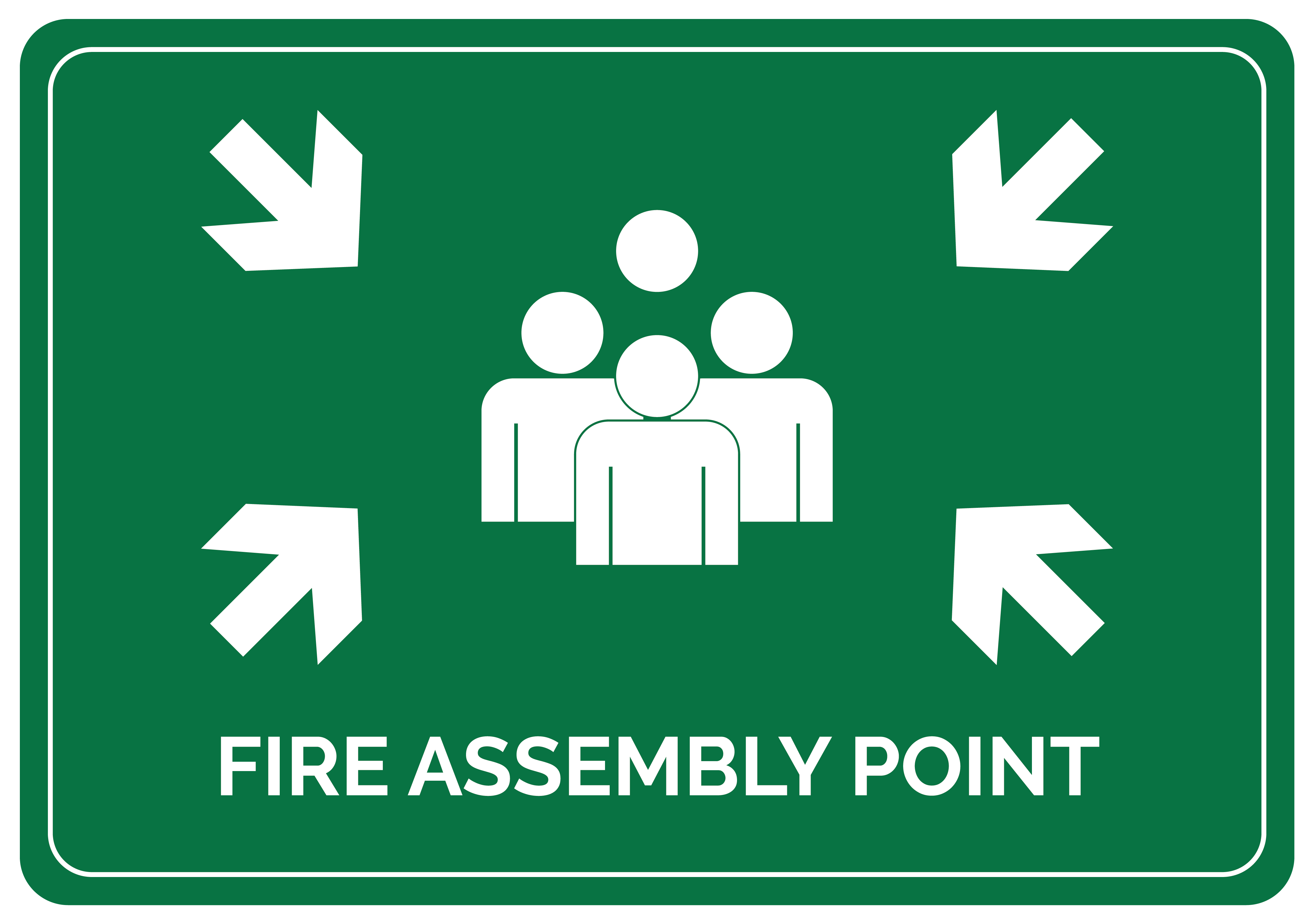 Fire assembly point - Pictogram vinyl sticker