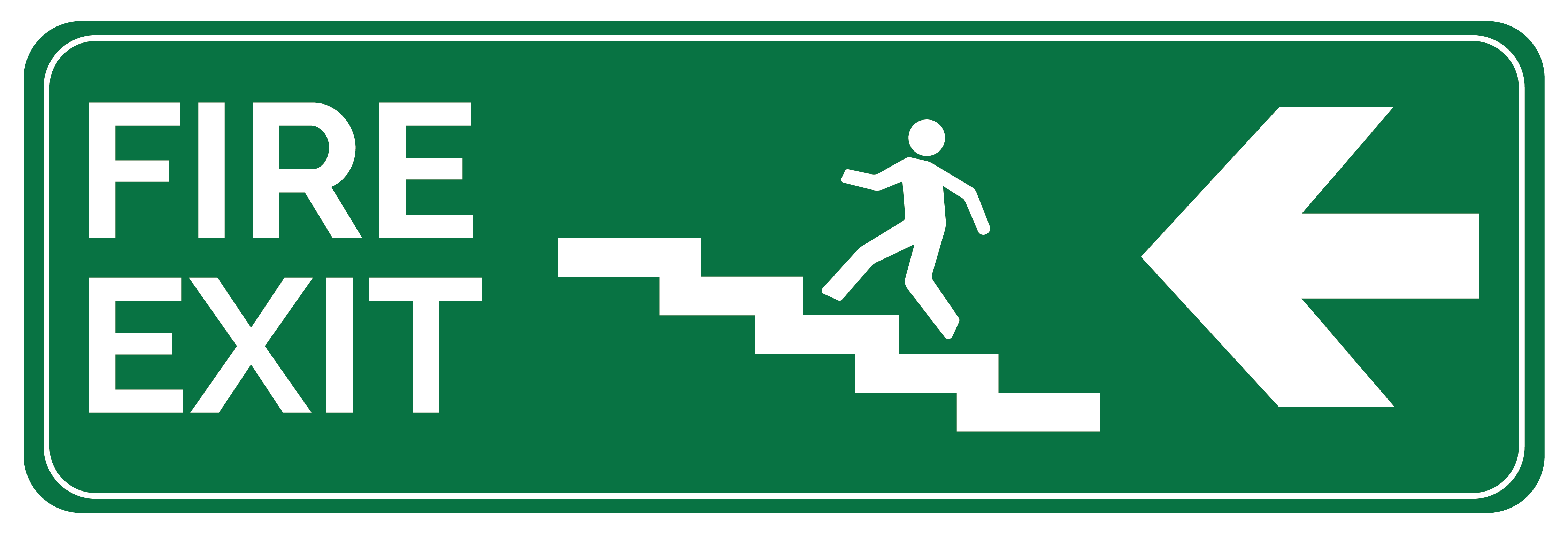 Exit sticker stairs up arrow left - Pictogram vinyl sticker