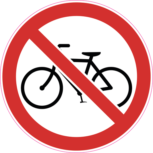 Geen fietsen plaatsen sticker 10 stuks van 10 cm - Ricard