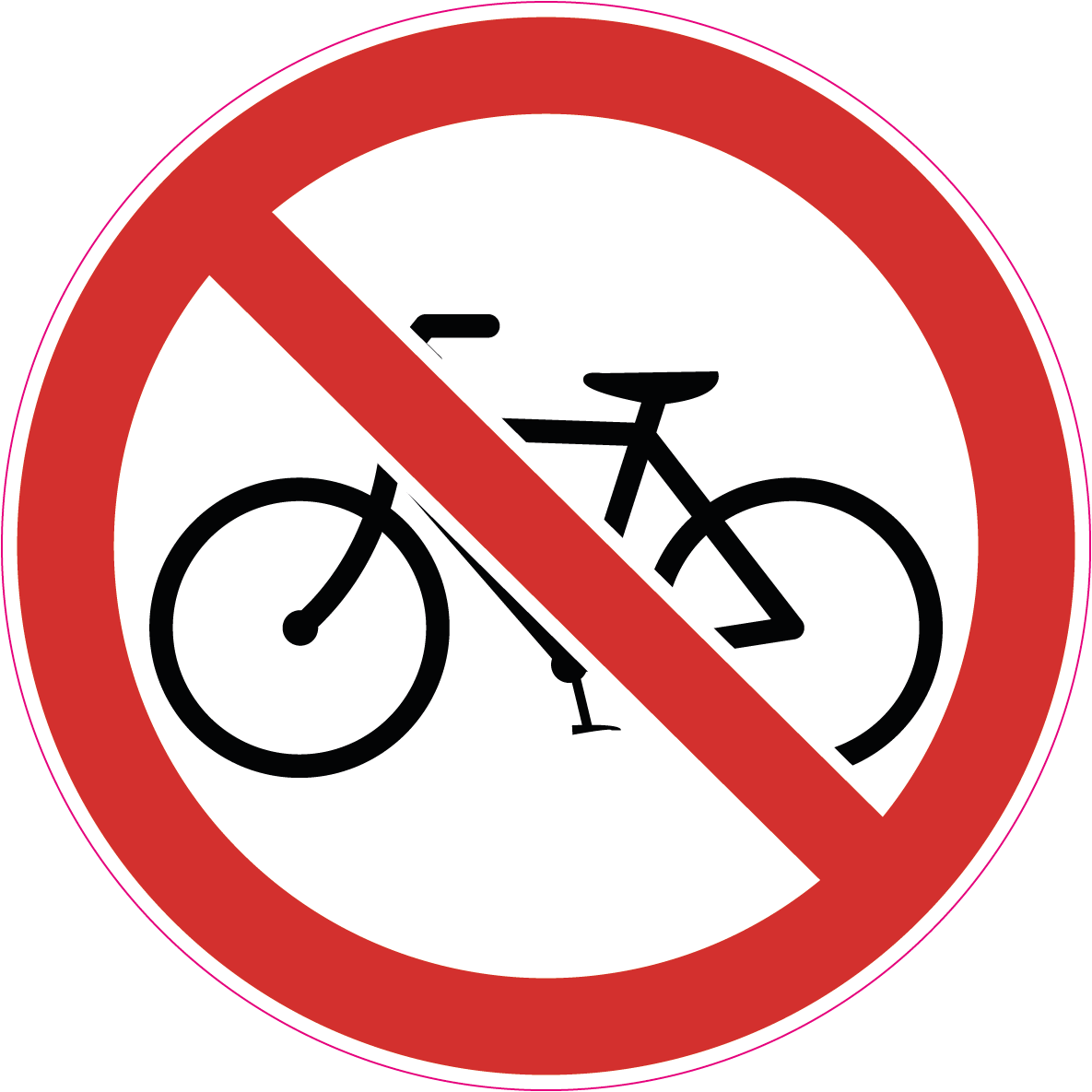 Geen fietsen plaatsen sticker 15 stuks van 5 cm - Ricard