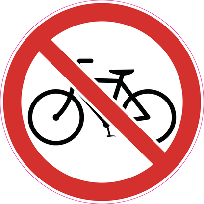 Geen fietsen plaatsen sticker 5 stuks van 20 cm - Ricard