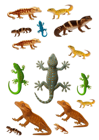 Stickervel A4 met 15 gekkostickers, vel 1 van 2