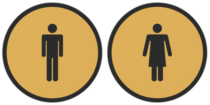 PLA toilet bordje Goud Zwart set
