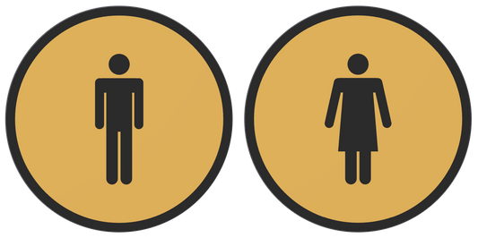 PLA toilet bordje Goud Zwart set