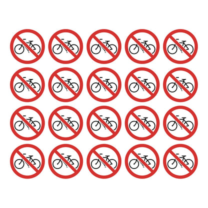 Geen fietsen plaatsen stickers, 20 stuks van 20 cm