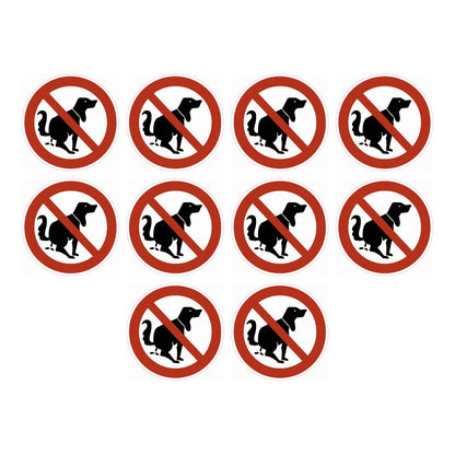 Geen hondenpoep sticker, 10 stuks