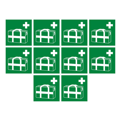 Medische noodtas sticker 10 cm, 10 stuks