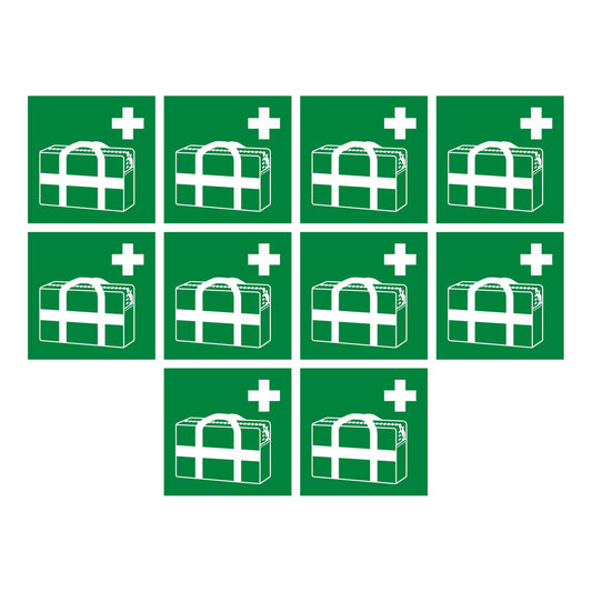 Medische noodtas sticker 10 cm, 10 stuks