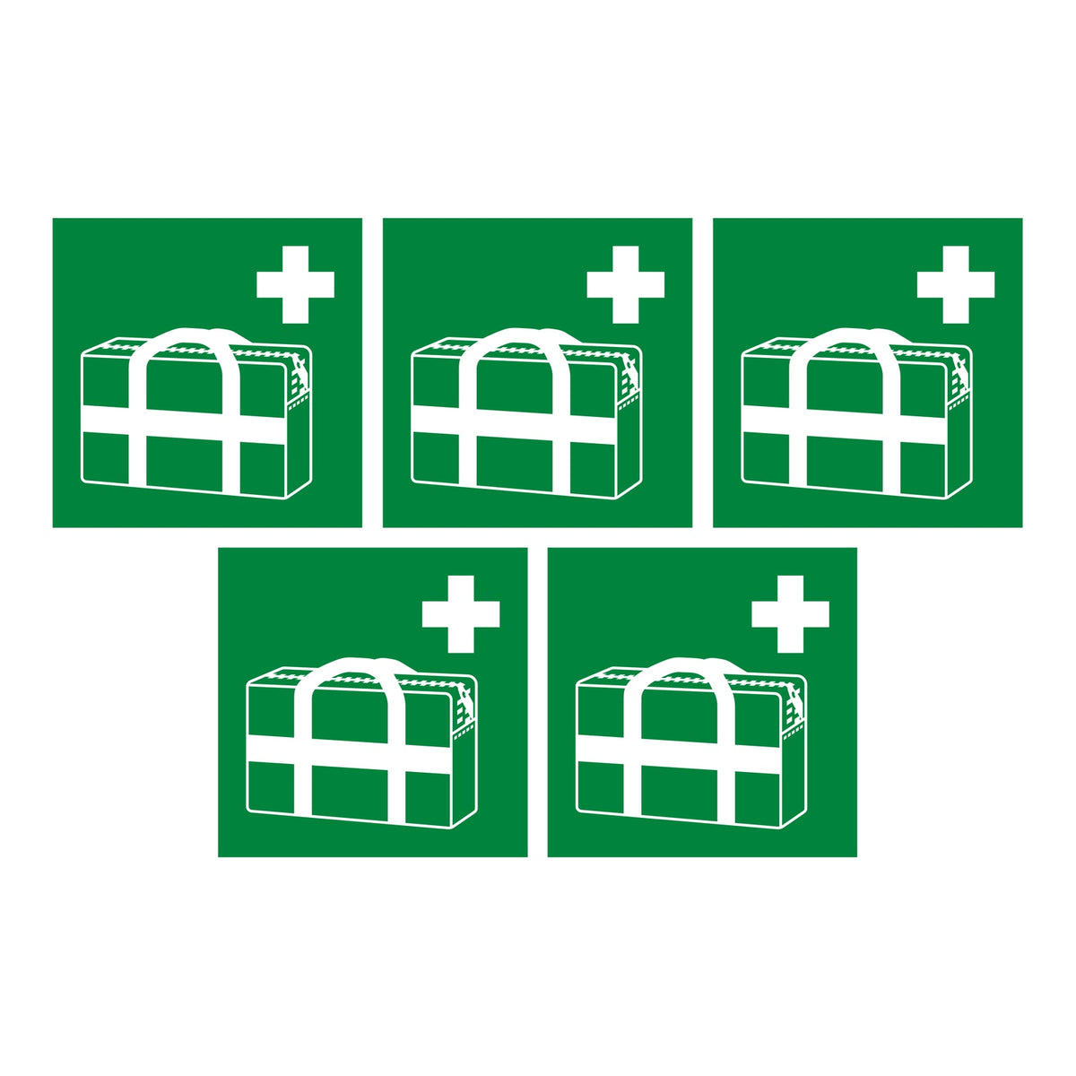Medische noodtas sticker 20 cm, 5 stuks