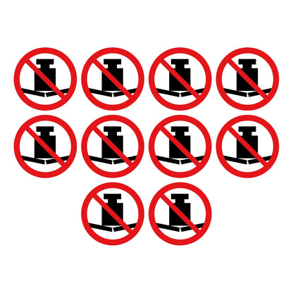 Verboden zwaar te beladen sticker, 10 stuks