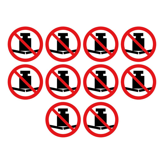Verboden zwaar te beladen sticker, 10 stuks