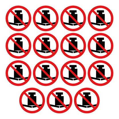 Verboden zwaar te beladen sticker, 15 stuks