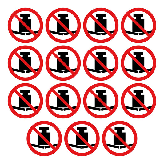 Verboden zwaar te beladen sticker, 15 stuks