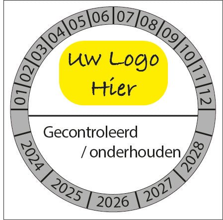 Keuringssticker met eigen logo - Ricard Pictogram stickers -