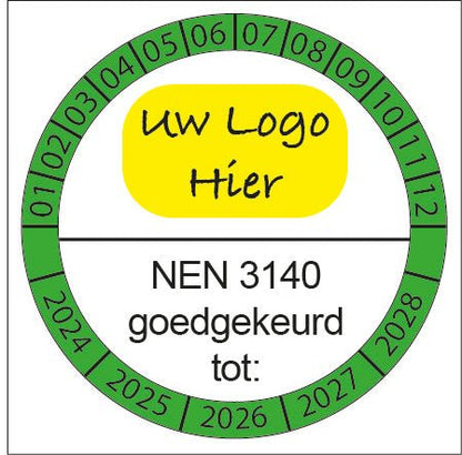 Keuringssticker met eigen logo - Ricard Pictogram stickers -