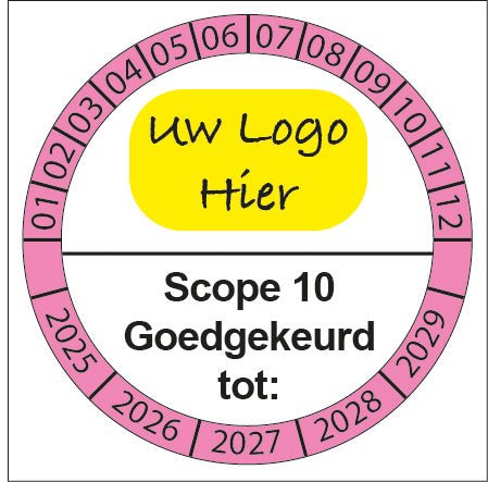 Keuringssticker met eigen logo - Ricard Pictogram stickers -