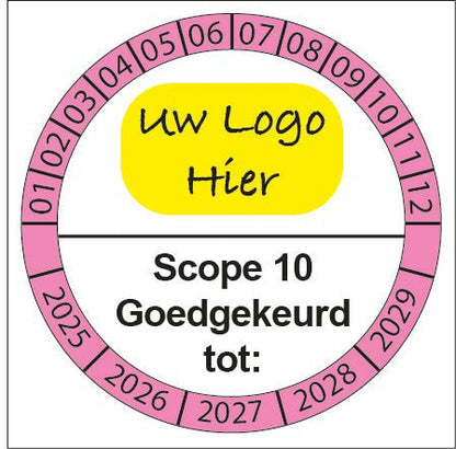 Keuringssticker met eigen logo - Ricard Pictogram stickers -