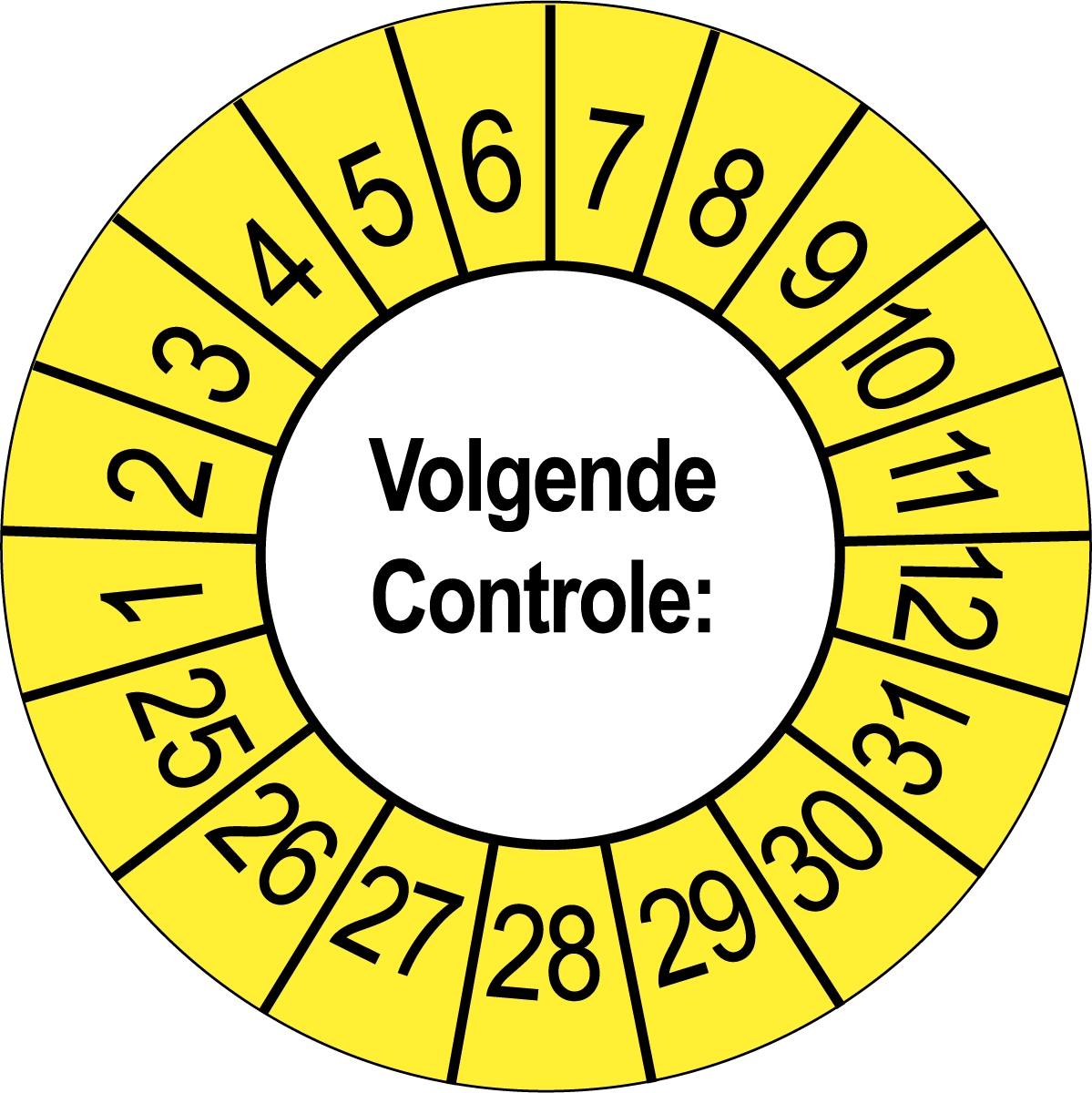 Keuringsstickers "Volgende Controle" (5 per strip) - Ricard Pictogram stickers - 8718133053580