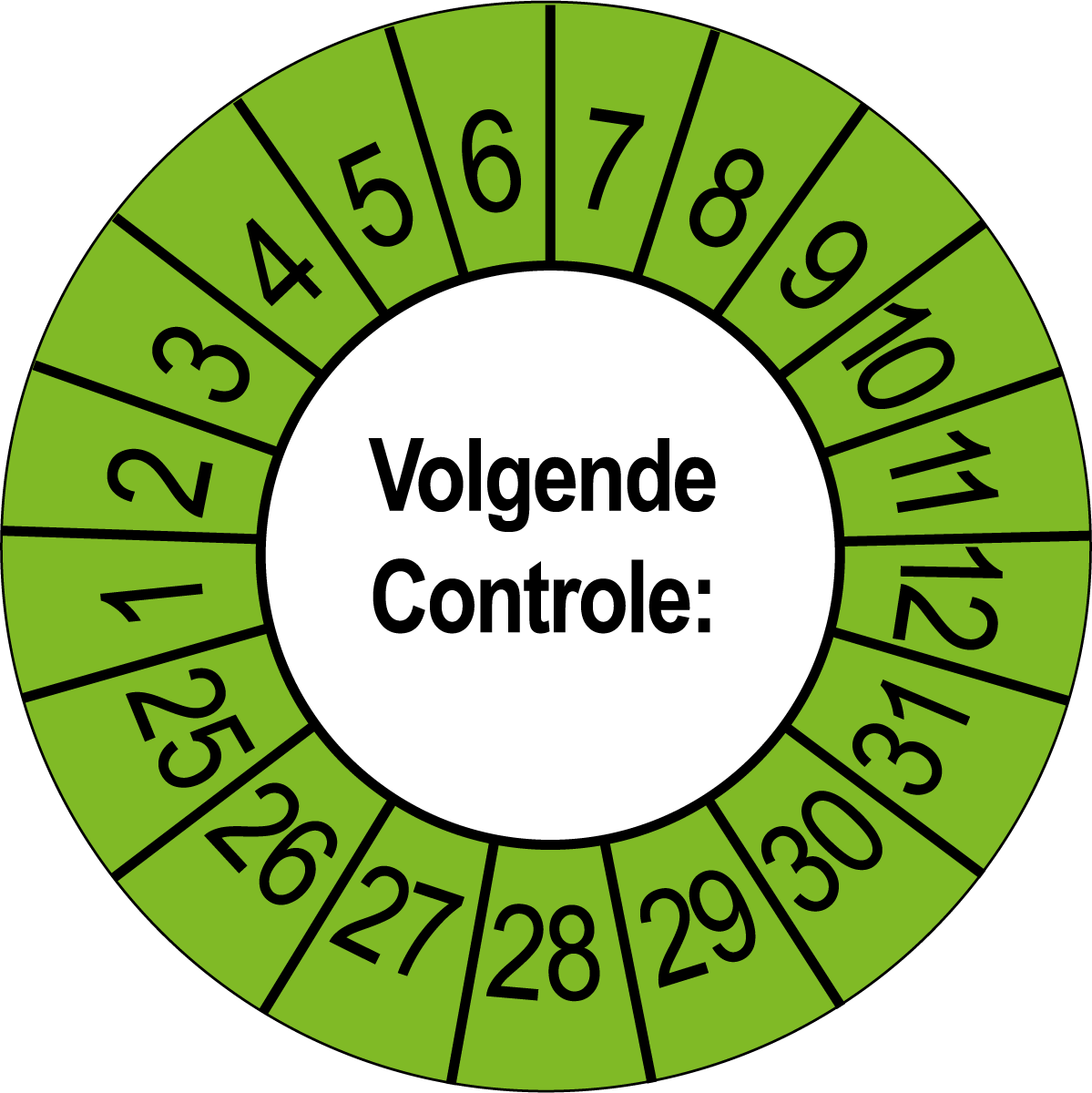 Keuringsstickers "Volgende Controle" (5 per strip) - Ricard Pictogram stickers - 8718133053627