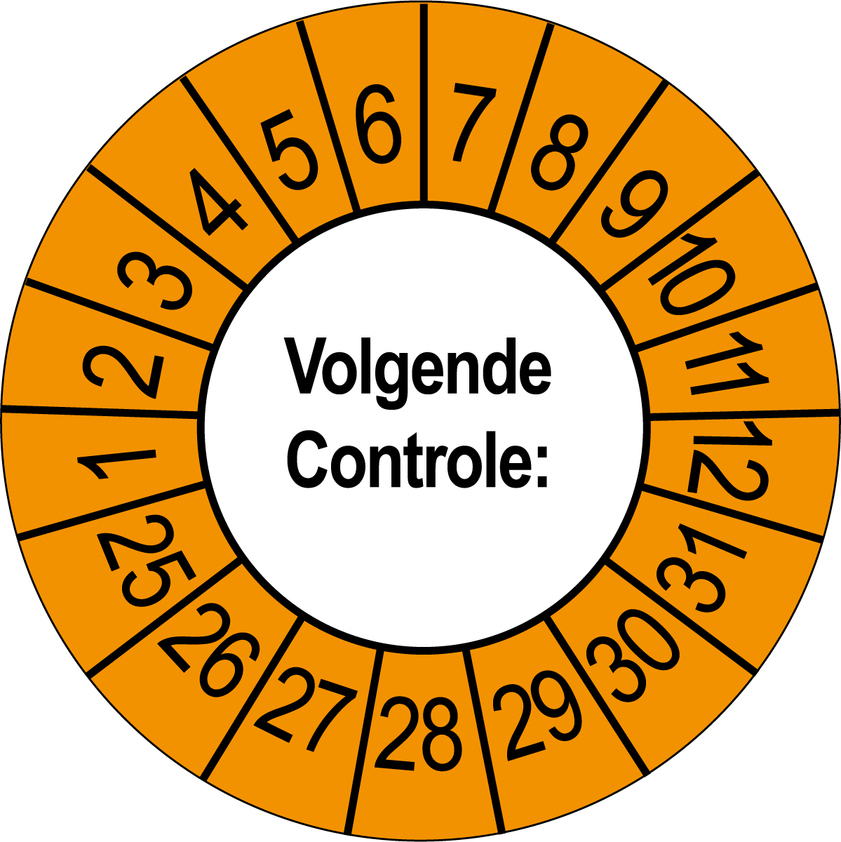 Keuringsstickers "Volgende Controle" (5 per strip) - Ricard Pictogram stickers - 8718133053658