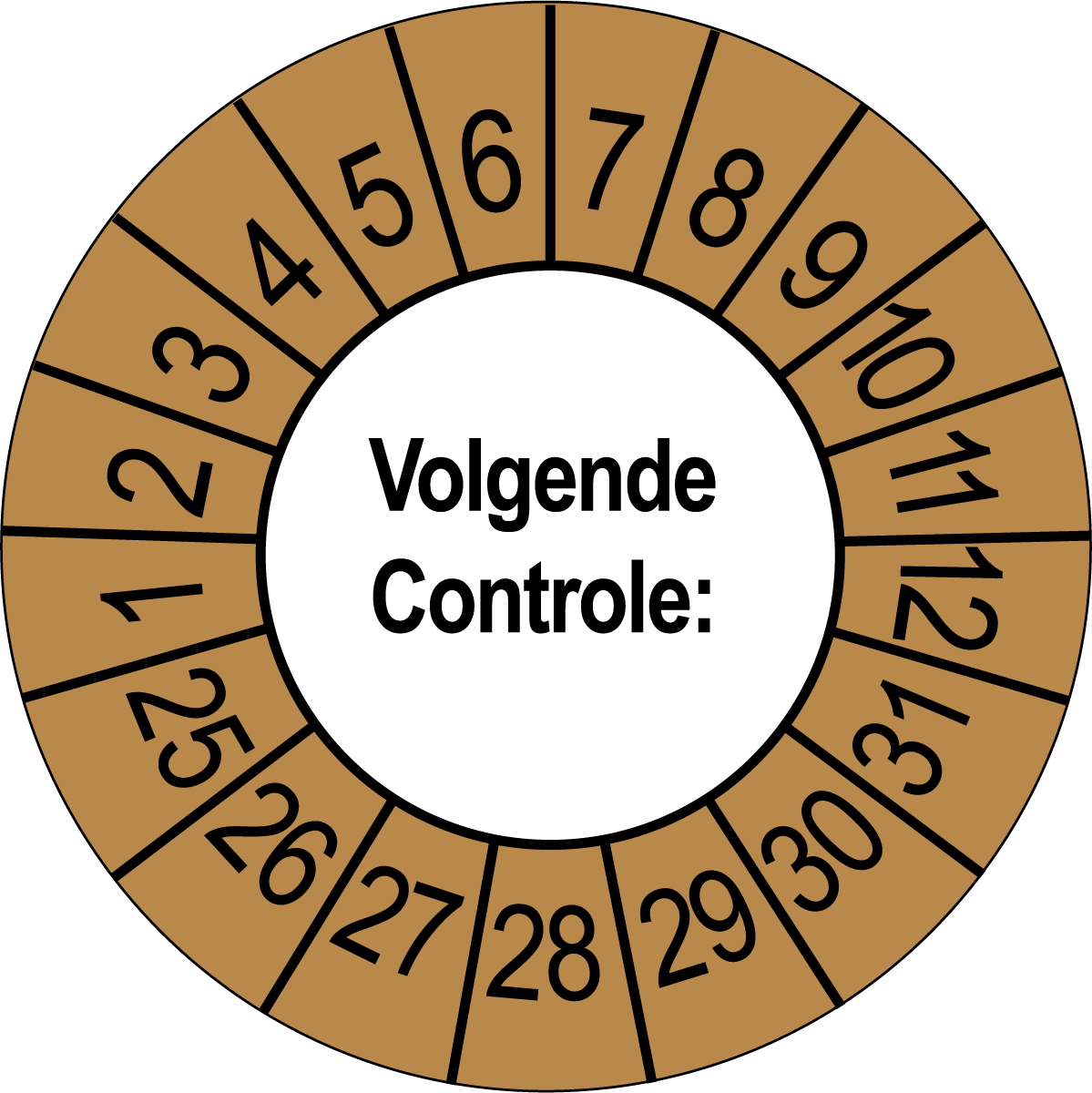 Keuringsstickers "Volgende Controle" (5 per strip) - Ricard Pictogram stickers - 8718133053665