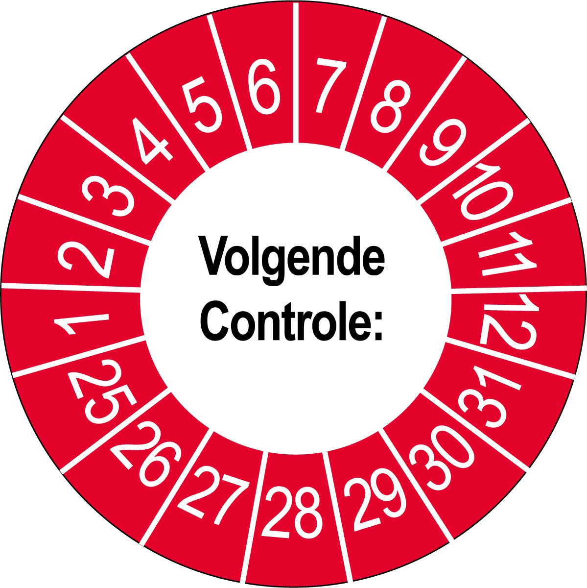 Keuringsstickers "Volgende Controle" (5 per strip) - Ricard Pictogram stickers - 8718133053672