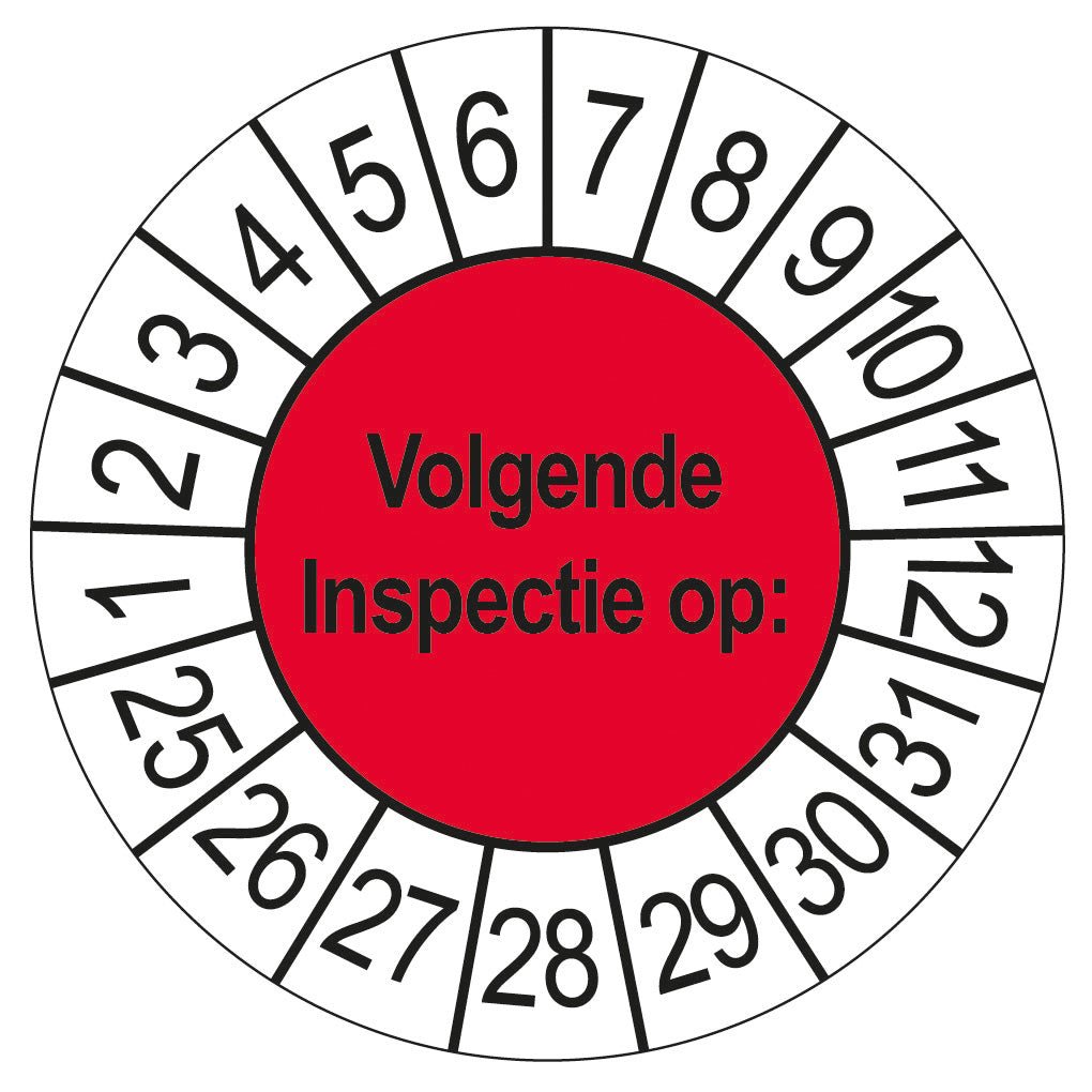 Keuringsstickers Volgende inspectie op Rond 35 mm - Ricard Pictogram stickers - 8718133049712