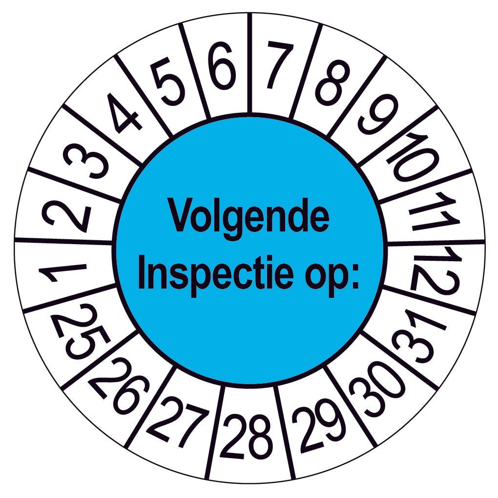 Keuringsstickers Volgende inspectie op Rond 35 mm - Ricard Pictogram stickers - 8718133049903