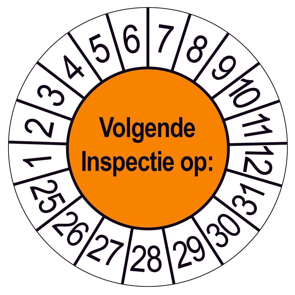 Keuringsstickers Volgende inspectie op Rond 35 mm - Ricard Pictogram stickers - 8718133049934