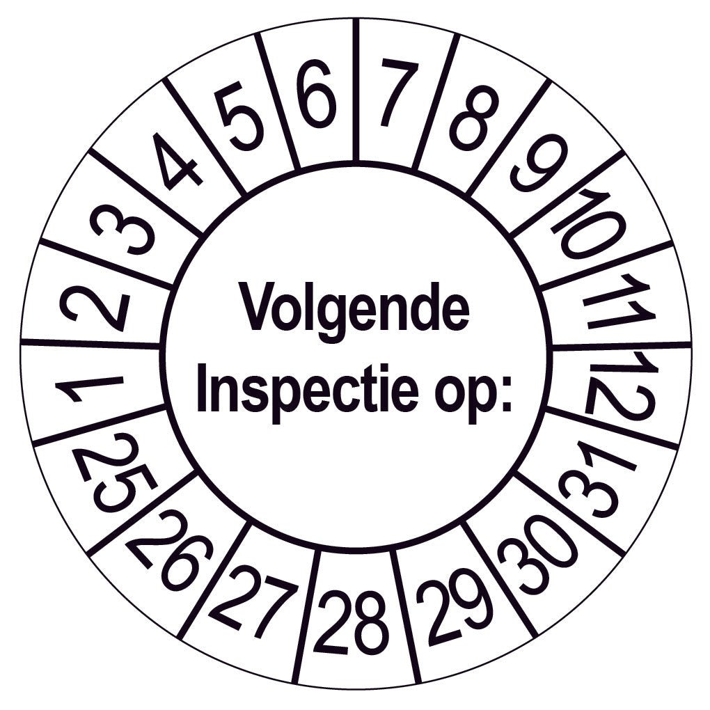 Keuringsstickers Volgende inspectie op Rond 35 mm - Ricard Pictogram stickers - 8718133056918