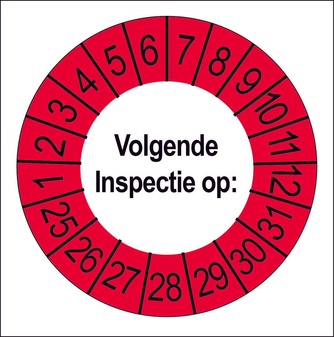 Keuringsstickers Volgende inspectie op Rond 35 mm - Ricard Pictogram stickers - 8718133057045