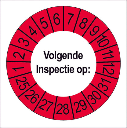 Keuringsstickers Volgende inspectie op Rond 35 mm - Ricard Pictogram stickers - 8718133057052