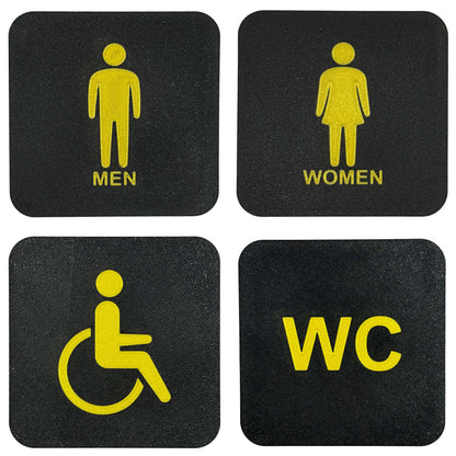 wc bordjes voor man, vrouw, invalide en algemeene wc bordjes