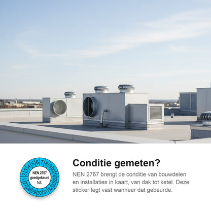 sfeerbeeld NEN 2767 Goedgekeurd tot Buiten Blauw