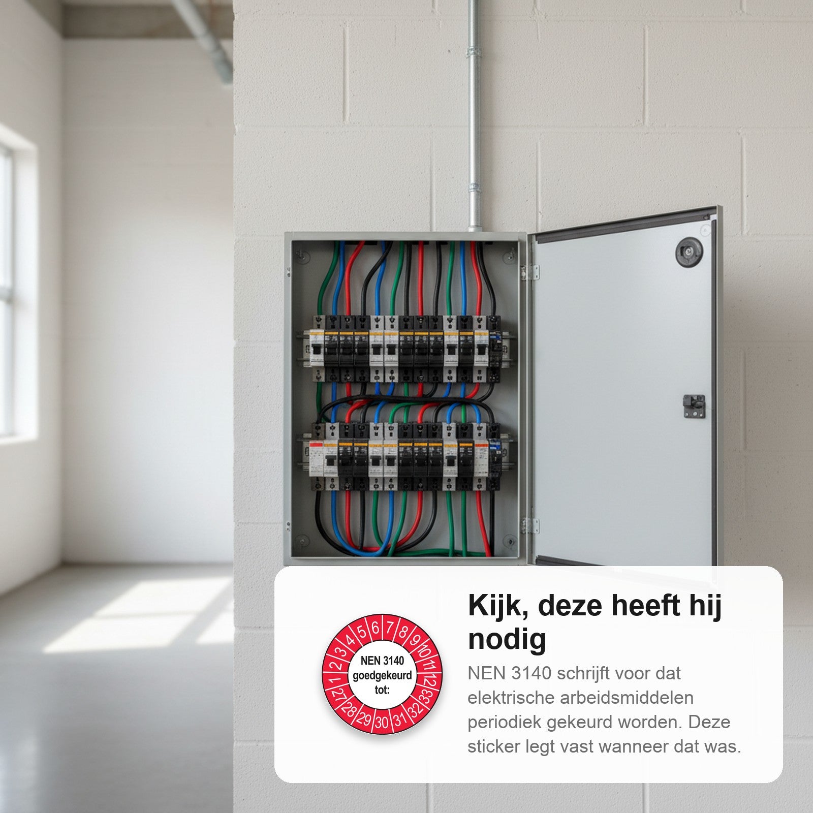 sfeerbeeld NEN 3140 Goedgekeurd tot Buiten Rood
