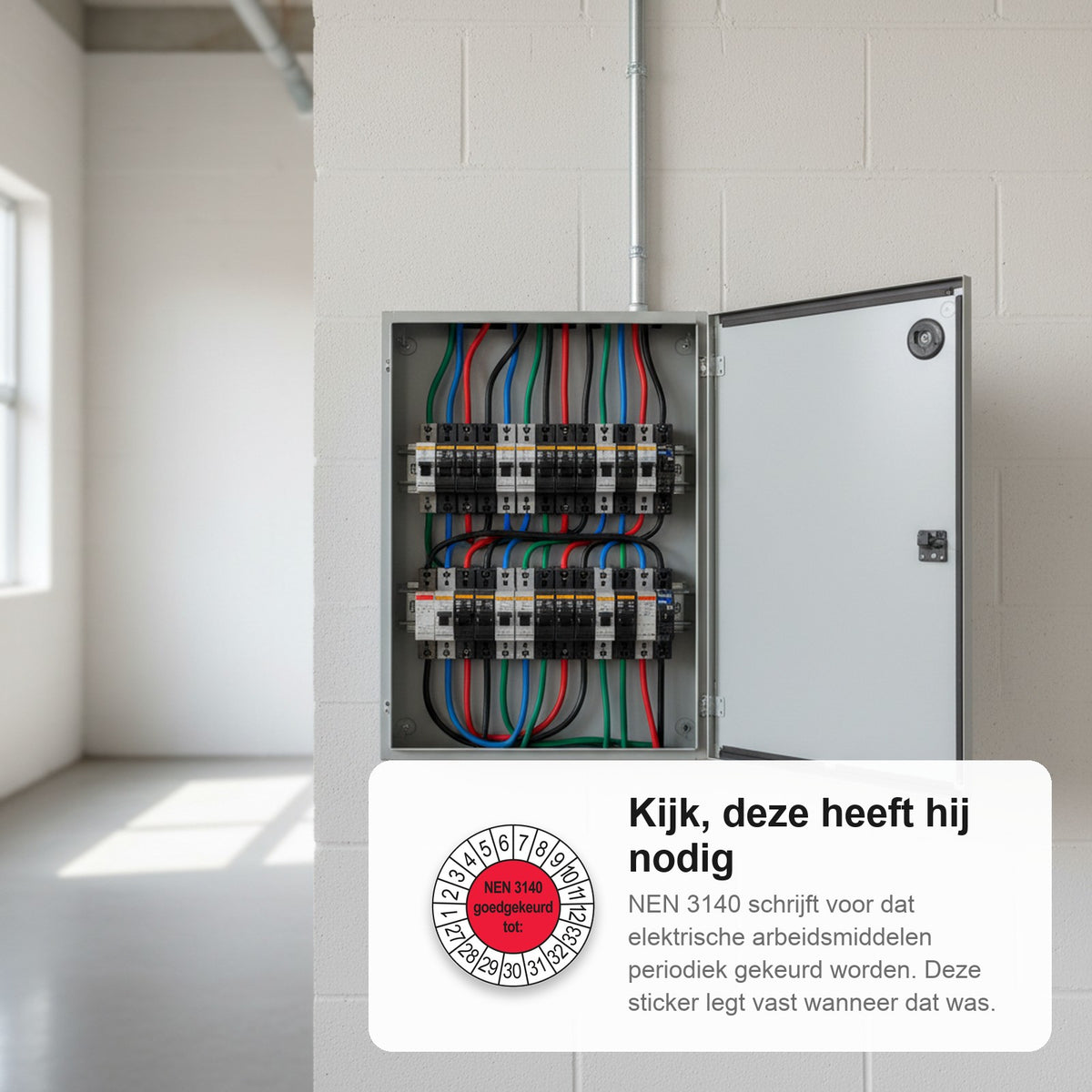 sfeerbeeld NEN 3140 Goedgekeurd tot Rood