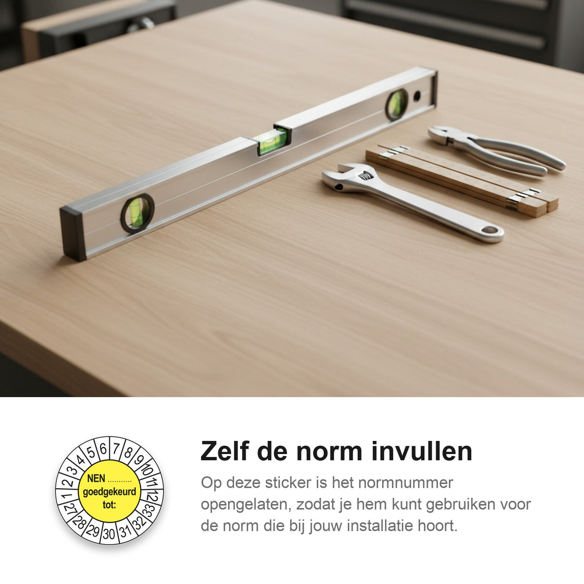 sfeerbeeld NEN (zelf in te vullen) Goedgekeurd tot Geel