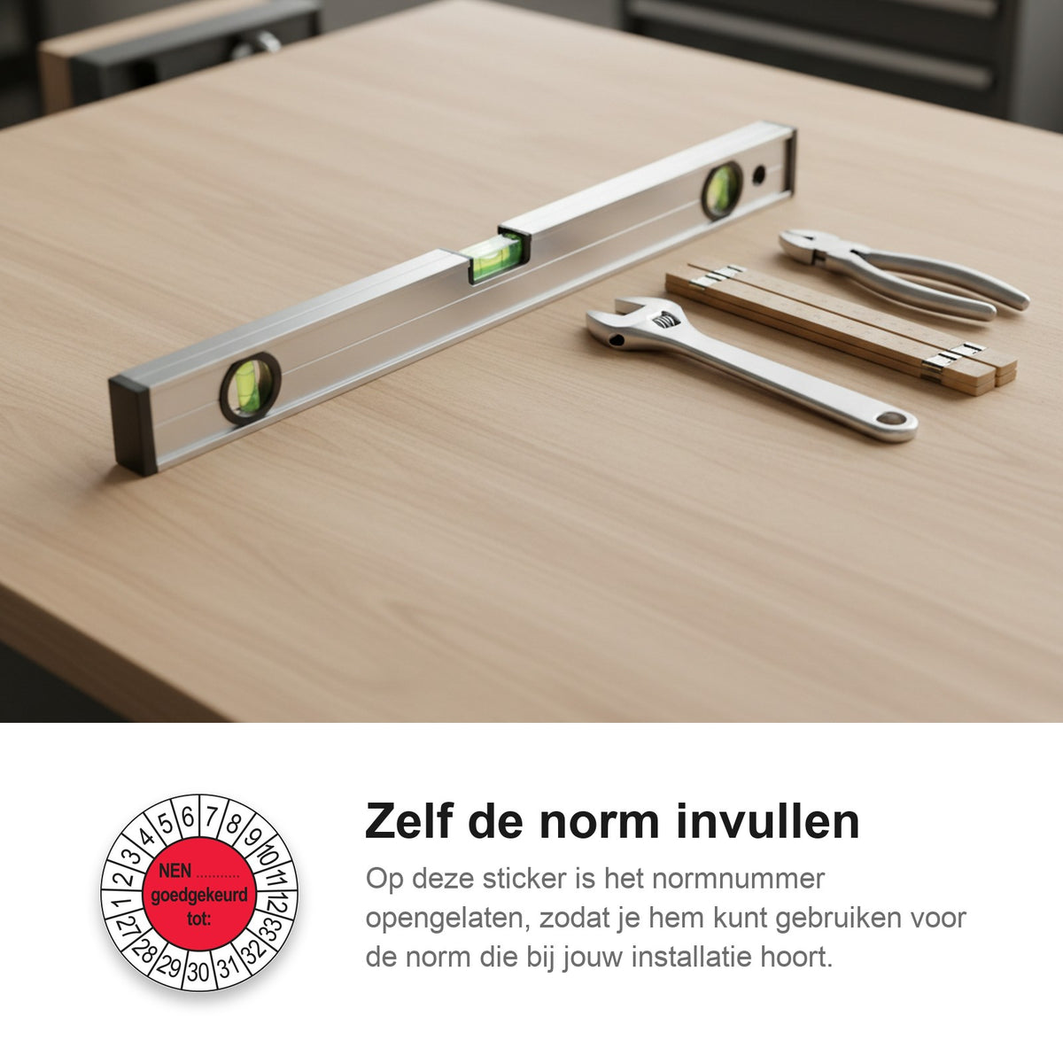 sfeerbeeld NEN (zelf in te vullen) Goedgekeurd tot Rood