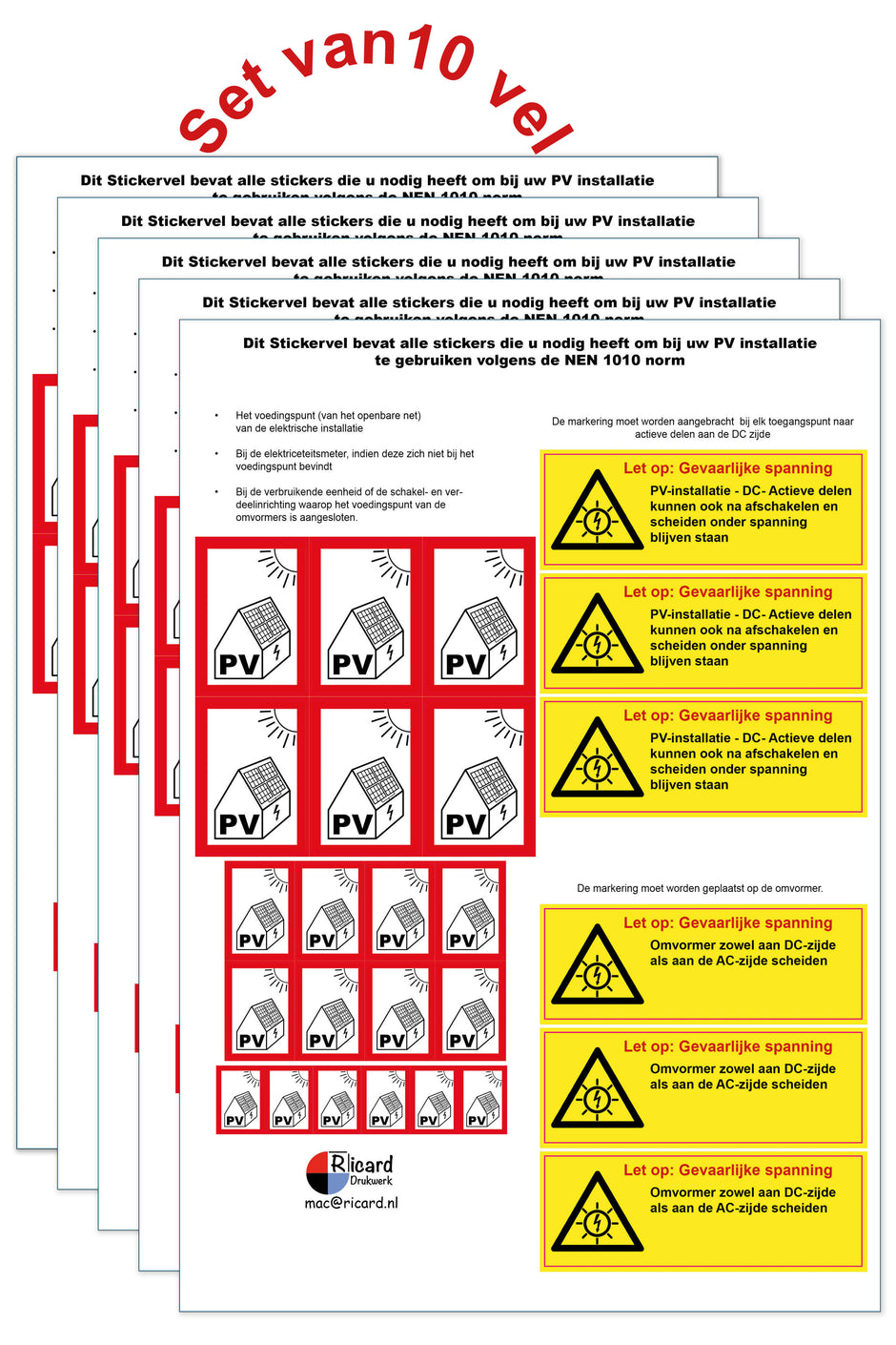 PV stickers voor veilige installatie | Ricard stickers – Ricard ...