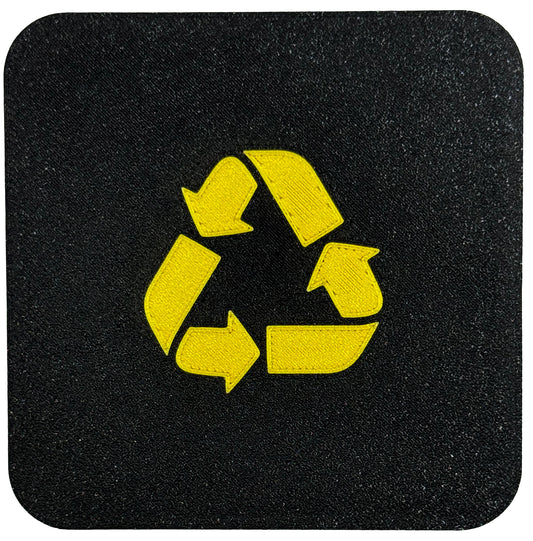 2x Recycle bordjes | 10 cm vierkant 2 mm dik | PLA Bio Plastic | Zwart Goud