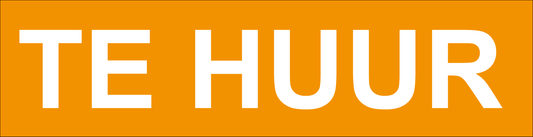 Te Huur sticker oranje | 40 x 10 cm | 6 stuks - Ricard Pictogram stickers - 8718133053252