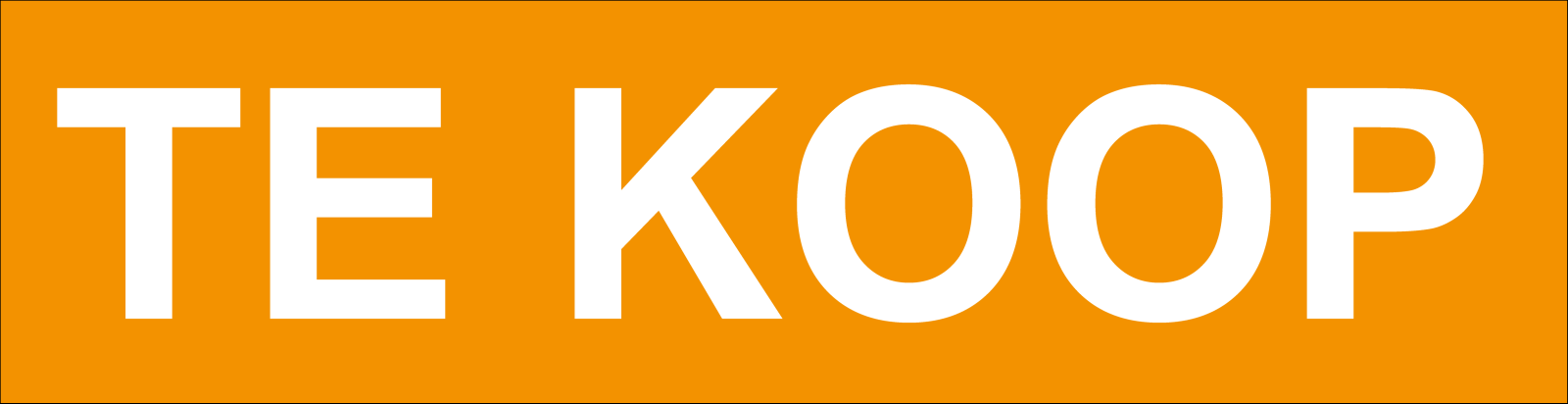 Te Koop sticker oranje | 40 x 10 cm | 6 stuks - Ricard Pictogram stickers - 8718133053283