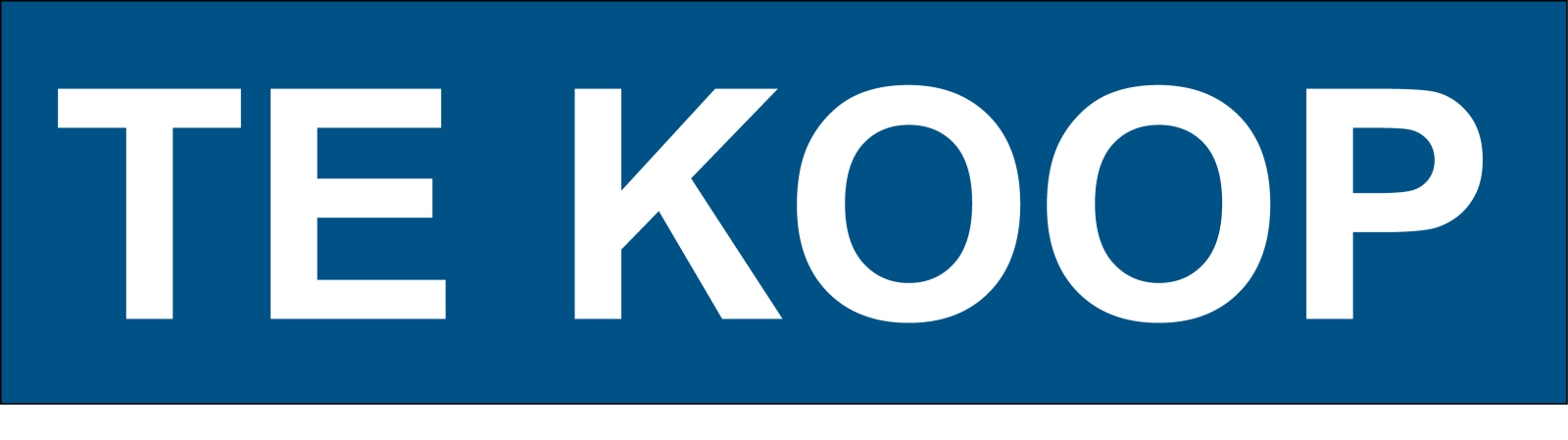 Te Koop sticker blauw | 40 x 10 cm | 6 stuks - Ricard Pictogram stickers - 8718133053320