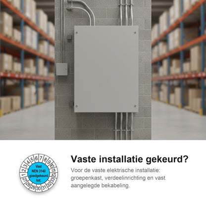 sfeerbeeld Vast NEN 3140 Goedgekeurd tot Blauw