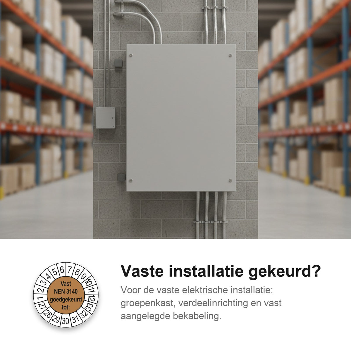 sfeerbeeld Vast NEN 3140 Goedgekeurd tot Bruin
