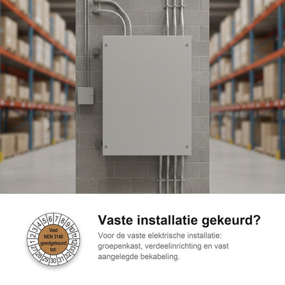 sfeerbeeld Vast NEN 3140 Goedgekeurd tot Bruin
