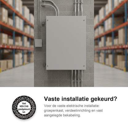 sfeerbeeld Vast NEN 3140 Goedgekeurd tot Buiten Zwart